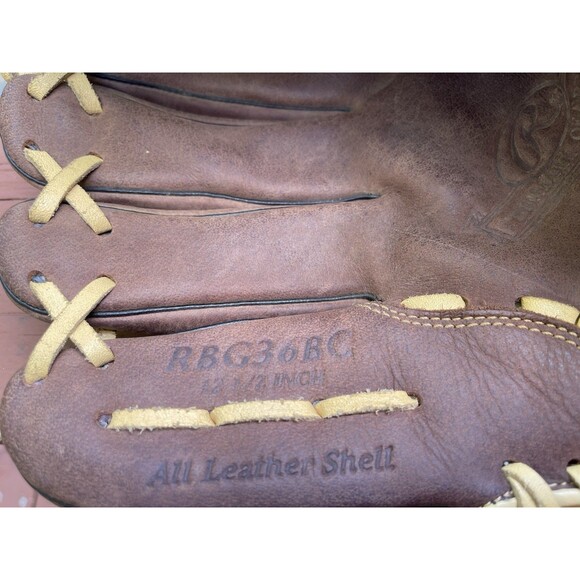 Rawlings RBG36BC 12.5” Leather Baseball Glove Zero Shock LHT Soft Broken In - Picture 6 of 14
